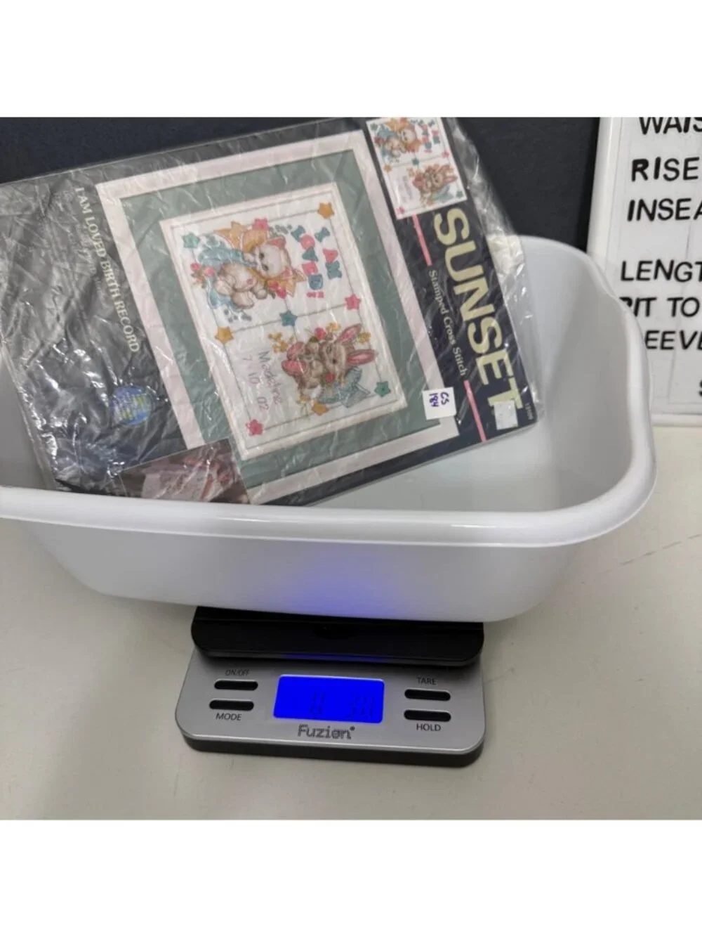 Sunset Stamped Cross Stitch Baby Birth Record Kit 13109 Ruth J Bill D Morehead